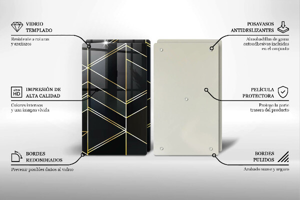 Zaščitna plošča za štedilnik Abstraktni trikotniki