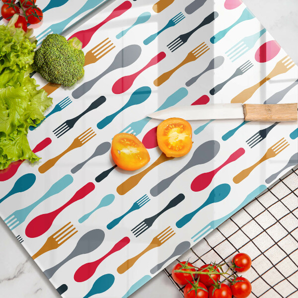 Zaščitna plošča za štedilnik Ilustracija žlice