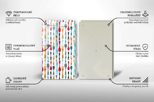 Zaščitna plošča za štedilnik Ilustracija žlice
