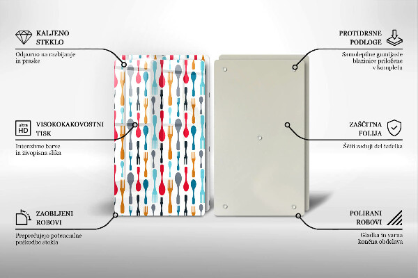 Zaščitna plošča za štedilnik Ilustracija žlice