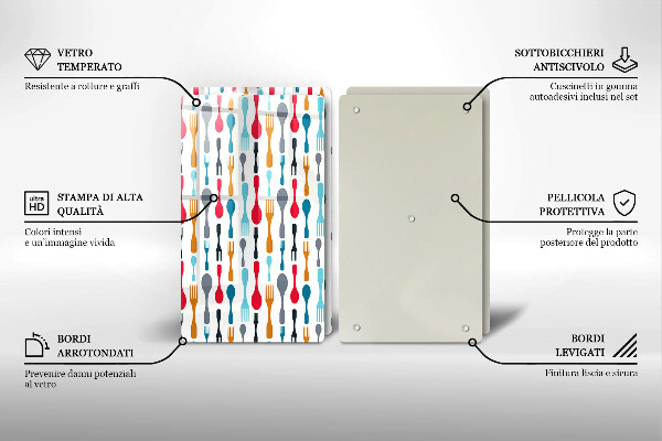Zaščitna plošča za štedilnik Ilustracija žlice