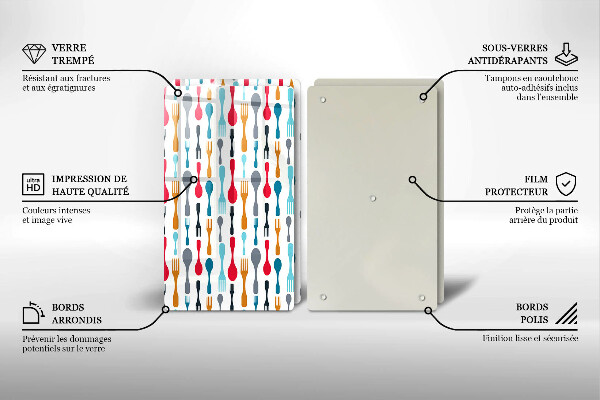 Zaščitna plošča za štedilnik Ilustracija žlice