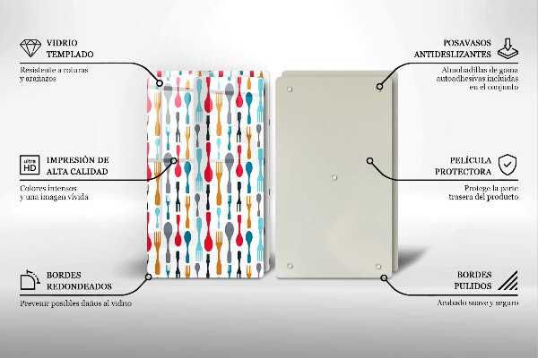 Zaščitna plošča za štedilnik Ilustracija žlice