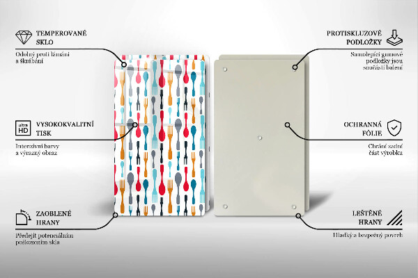 Zaščitna plošča za štedilnik Ilustracija žlice