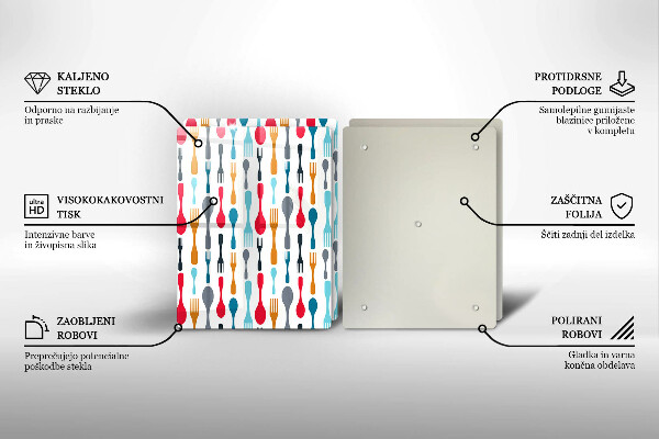 Zaščitna plošča za štedilnik Ilustracija žlice