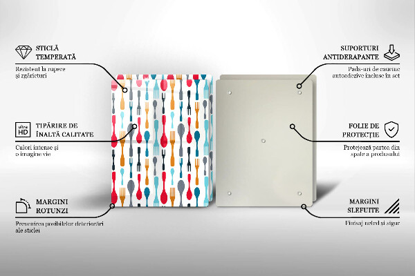 Zaščitna plošča za štedilnik Ilustracija žlice