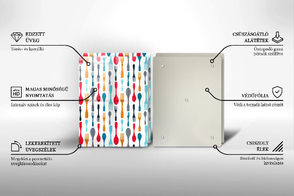 Zaščitna plošča za štedilnik Ilustracija žlice