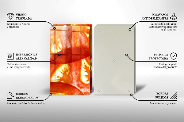 Zaščitna plošča za štedilnik Rezina rdečega paradižnika
