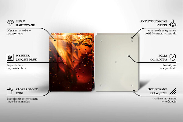 Zaščitna plošča za štedilnik Cola pijača z ledom