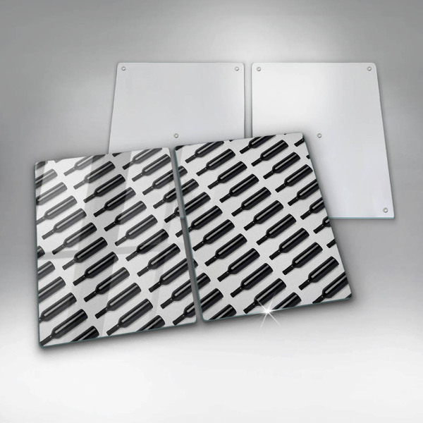 Zaščitna plošča za štedilnik Steklenice črnega vina