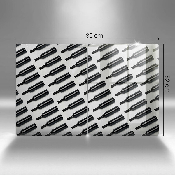 Zaščitna plošča za štedilnik Steklenice črnega vina