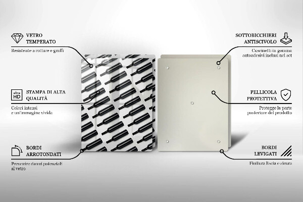 Zaščitna plošča za štedilnik Steklenice črnega vina