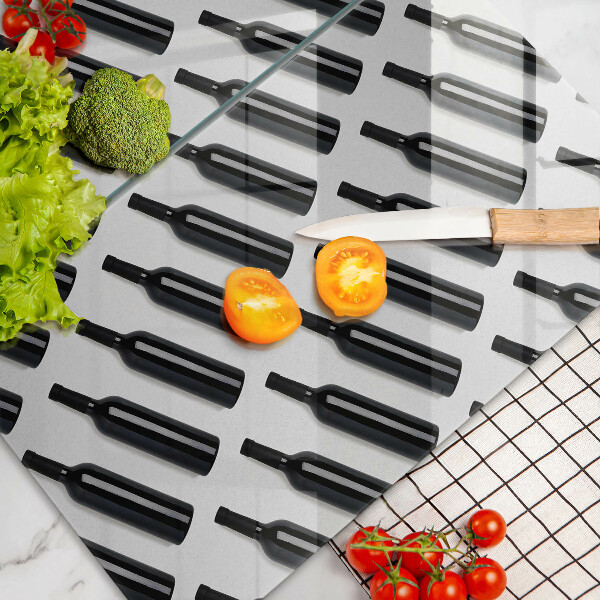 Zaščitna plošča za štedilnik Steklenice črnega vina