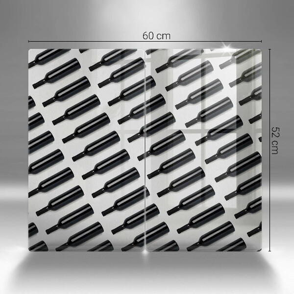 Zaščitna plošča za štedilnik Steklenice črnega vina