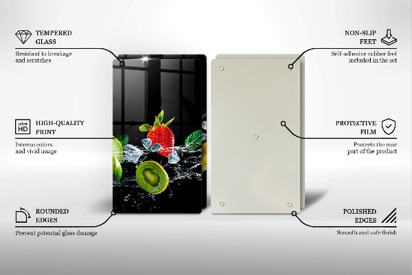 Zaščitna plošča za štedilnik Sadje v vodi