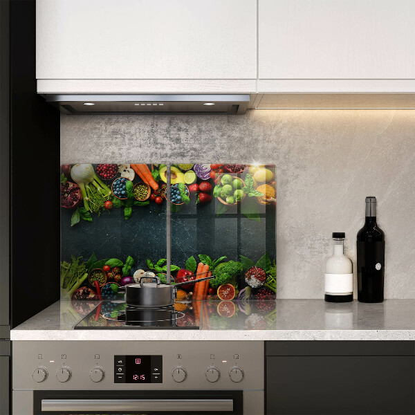 Zaščitna plošča za štedilnik Sveža zelenjava