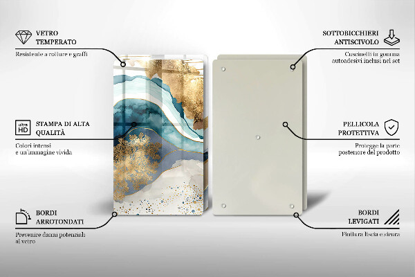 Zaščitna plošča za štedilnik Barvit marmor