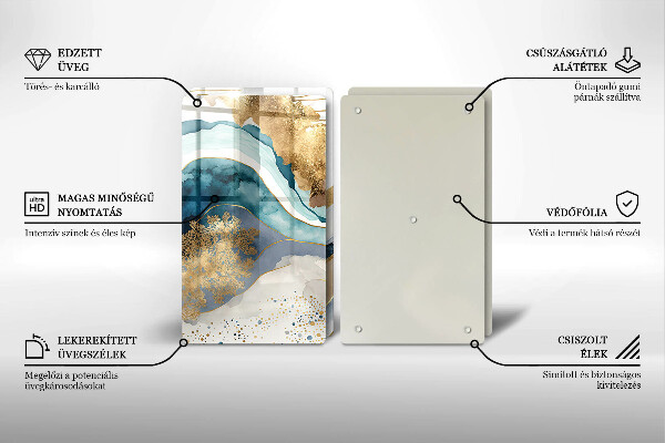 Zaščitna plošča za štedilnik Barvit marmor