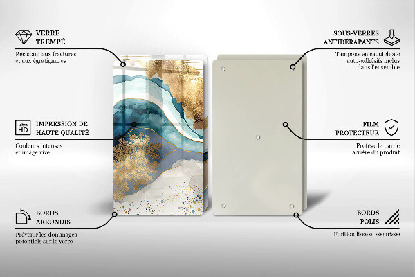 Zaščitna plošča za štedilnik Barvit marmor