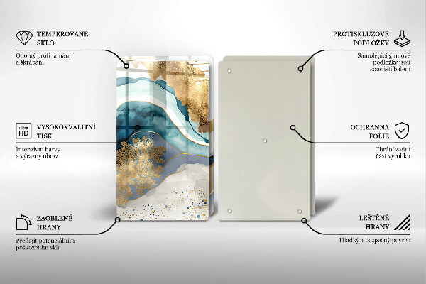 Zaščitna plošča za štedilnik Barvit marmor