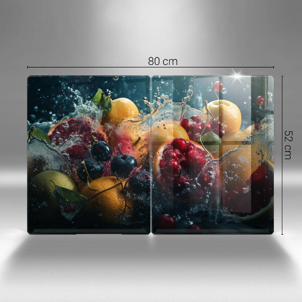 Zaščitna plošča za štedilnik Sadje v vodi