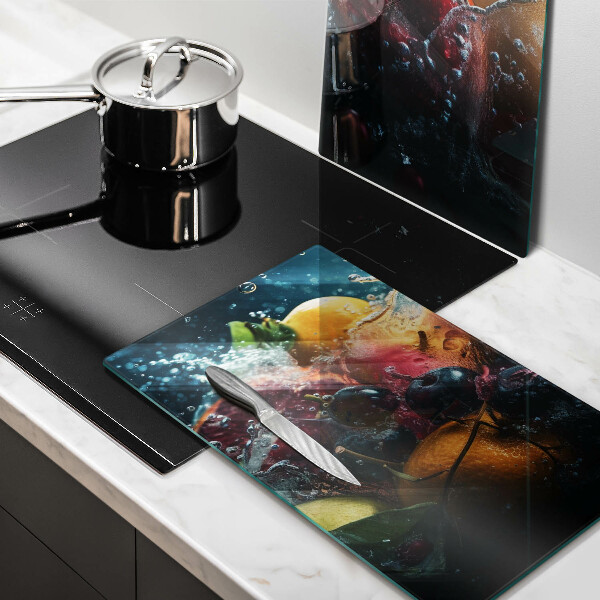 Zaščitna plošča za štedilnik Sadje v vodi