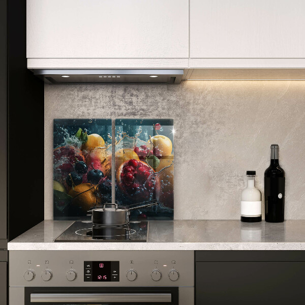 Zaščitna plošča za štedilnik Sadje v vodi