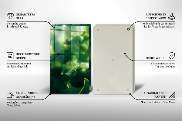 Zaščitna plošča za štedilnik Solatni listi