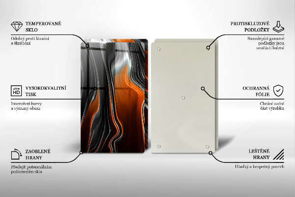 Zaščitna plošča za štedilnik Abstraktni vzorec