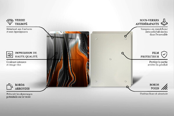 Zaščitna plošča za štedilnik Abstraktni vzorec