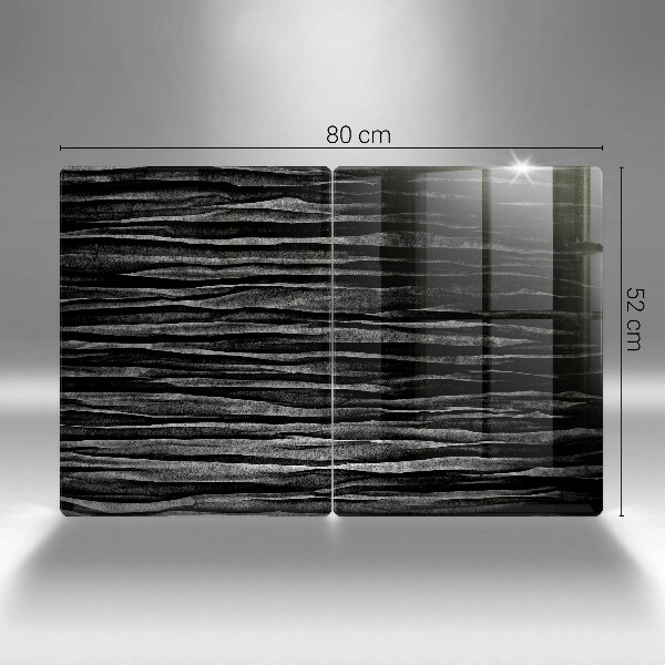 Zaščitna plošča za štedilnik Črna abstrakcija