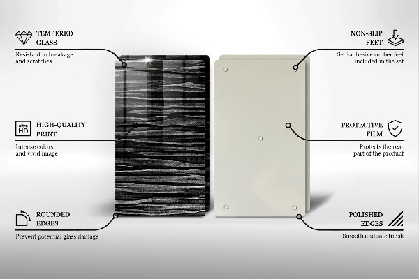 Zaščitna plošča za štedilnik Črna abstrakcija