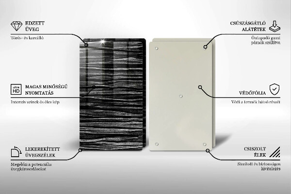 Zaščitna plošča za štedilnik Črna abstrakcija