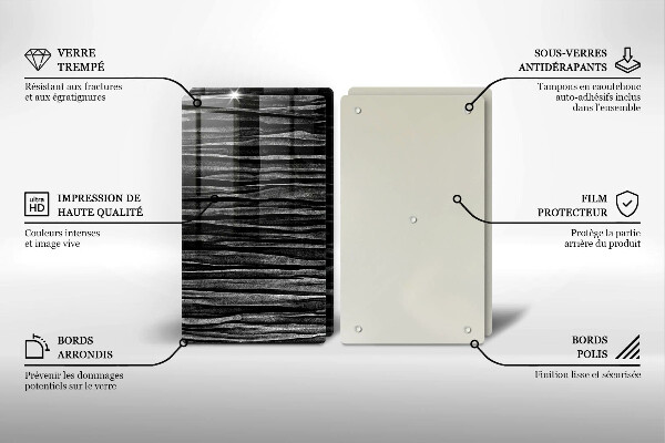 Zaščitna plošča za štedilnik Črna abstrakcija