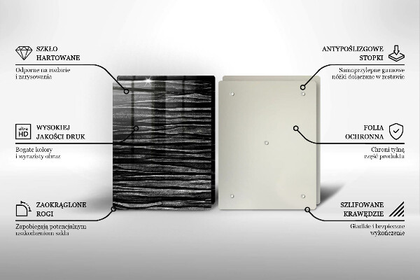 Zaščitna plošča za štedilnik Črna abstrakcija