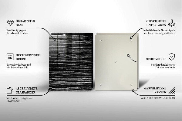 Zaščitna plošča za štedilnik Črna abstrakcija