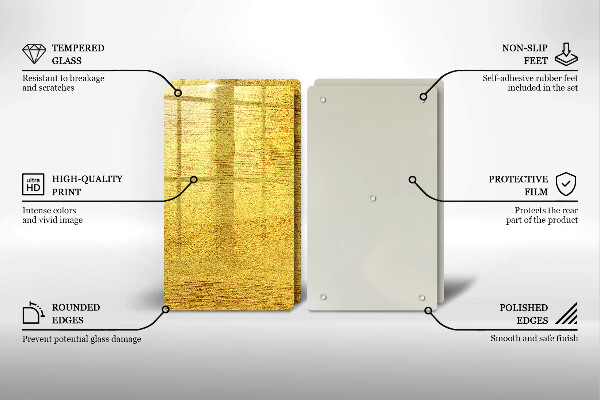 Zaščitna plošča za štedilnik Rumena abstrakcija