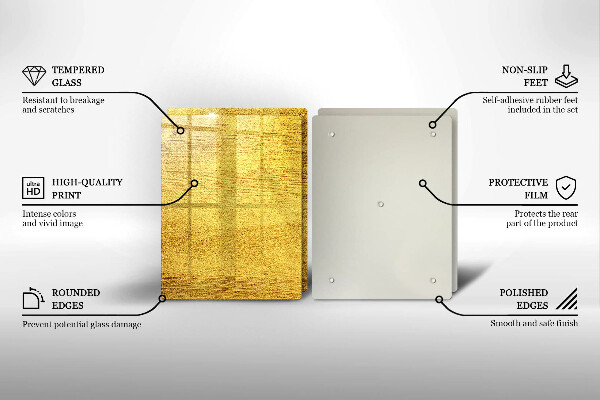 Zaščitna plošča za štedilnik Rumena abstrakcija