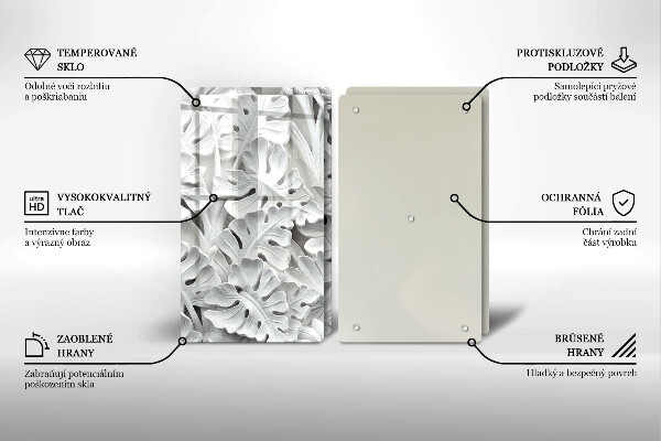 Zaščitna plošča za štedilnik Bele rože