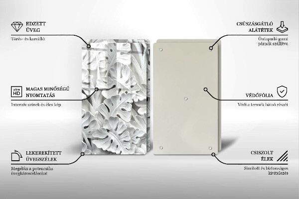 Zaščitna plošča za štedilnik Bele rože