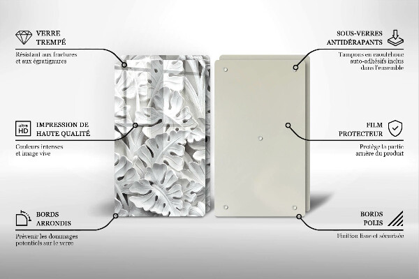 Zaščitna plošča za štedilnik Bele rože