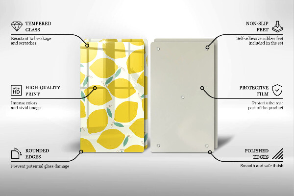 Zaščitna plošča za štedilnik Risanke limone