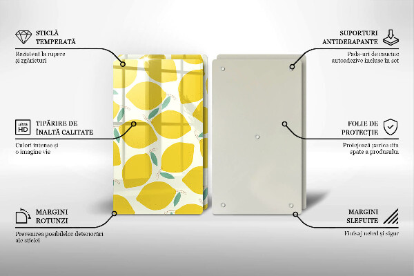 Zaščitna plošča za štedilnik Risanke limone