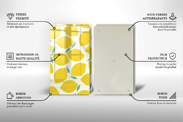 Zaščitna plošča za štedilnik Risanke limone