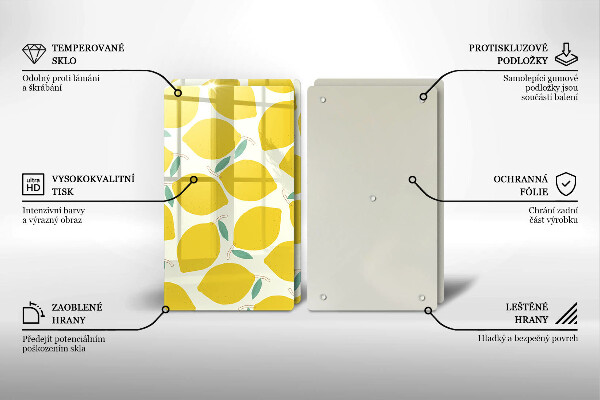 Zaščitna plošča za štedilnik Risanke limone