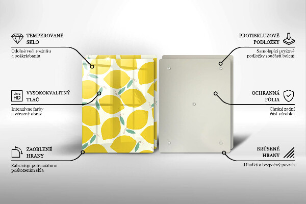 Zaščitna plošča za štedilnik Risanke limone