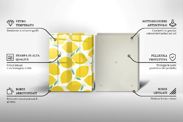Zaščitna plošča za štedilnik Risanke limone