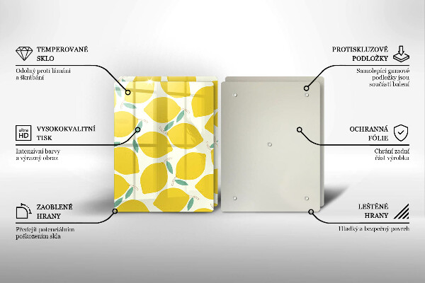 Zaščitna plošča za štedilnik Risanke limone