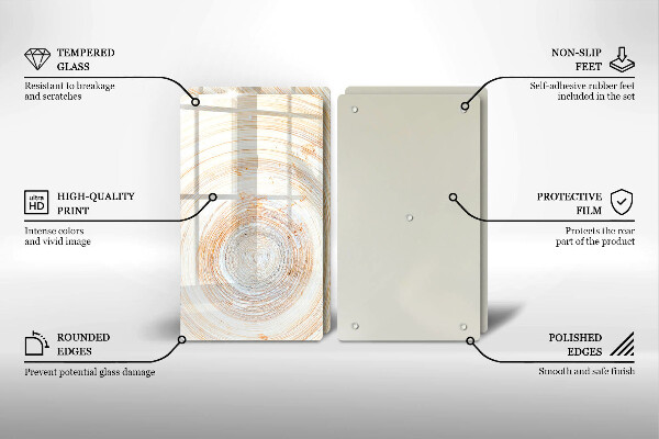 Zaščitna plošča za štedilnik Tekstura lesa