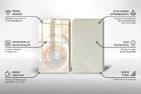 Zaščitna plošča za štedilnik Tekstura lesa